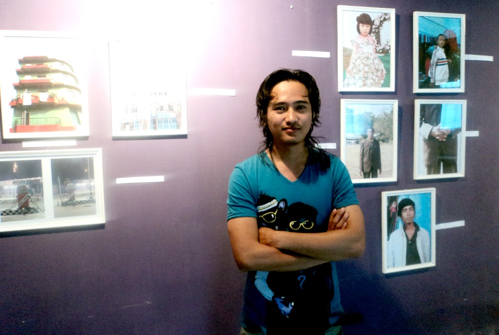 Art photographer/visual artist Huthuka Sumi displays his photographs at the exhibition ‘O! Dimapur’ on Urban Nagaland which is being showcased at Hiyo Cafe, Aiko Building, Dimapur. (Morung Photo)